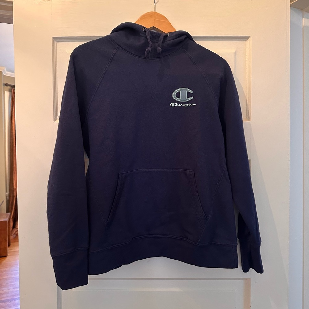 Champion Dark Blue Mockneck Hoodie